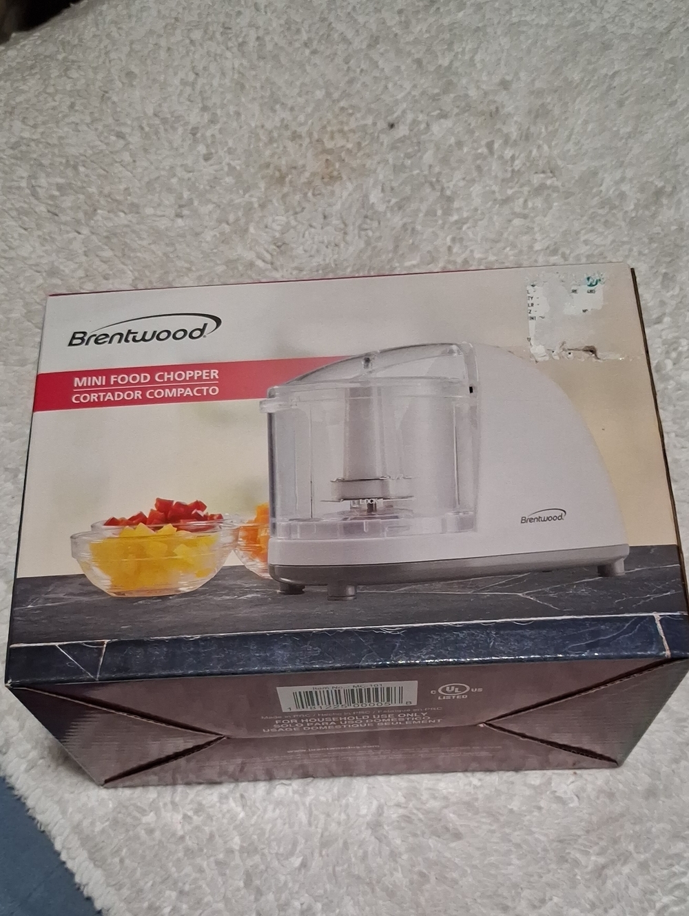 Brentwood White Mini Food Chopper - Compact Kitchen Prep